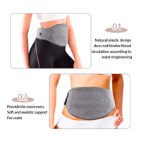 Ceinture Chauffante en Graphène Rechargeable par USB, Support Chaud Portable pour les Crampes Menstruelles, Ceinture de Chaleur