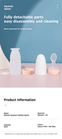 Cuillère et biberon en silicone souple pour l'alimentation des bébés Cuillère et biberon en silicone souple pour l'entraînement des enfants