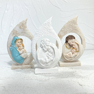 Moldes de Silicona de Grado Alimenticio para Velas y Jabones con Diseño de la Virgen Marí<span class=keywords><strong>a</strong></span>, Jesús y la Familia, 3 Piezas, Reutilizables, Antiadherentes, Decoración Cristiana para el Hogar - Product Image 2