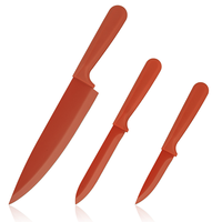 Ensemble de 3 couteaux de cuisine en acier inoxydable antiadhésifs, couteaux de chef professionnels, couteaux utilitaires et à éplucher pour la maison et la restauration