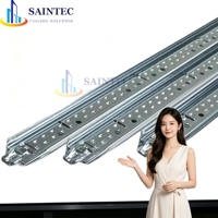 Système de plafond suspendu en T, design moderne, Saintec S-CG-01, ignifuge, galvanisé, haute résistance, certifié ISO9001