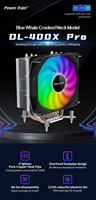 Ventilateur de refroidissement d'unité centrale de PC PWM ARGB 4 caloducs OEM le plus populaire pour l'application de processeur LGA1851/1700/1200/115X/775