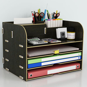 Văn Phòng Phẩm Máy Tính Để Bàn Tài Liệu Lưu Trữ Hộp Kệ Sinh Viên A4 Giấy Kệ Sách Hoàn Thiện Kệ Carton Carton Bút Chì Carton - Product Image 4