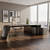 Bureau de direction moderne en forme de L pour ordinateur, table de travail de luxe pour enseignant, patron, directeur général, ensemble de bureaux personnalisables
