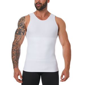 Camiseta Moldeadora de Cuerpo para Hombre, Tejido Refrigerante, Oculta el Vientre, Compresión, Camiseta sin Mangas - Product Image 1