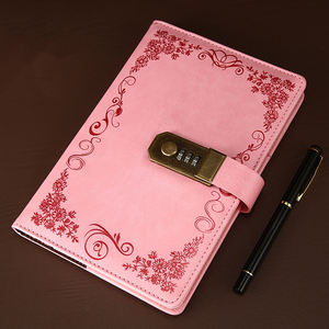 Blocco note a spirale blocco note 6 anello agenda 2024 logo personalizzato bordo bordo colore rosso blocco note - Product Image 5