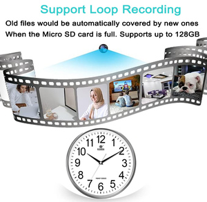 Reloj de Pared <span class=keywords><strong>con</strong></span> Cámara <span class=keywords><strong>Oculta</strong></span> 1080P HD Wi-Fi, Detección de Movimiento, Compatible <span class=keywords><strong>con</strong></span> la Aplicación Tuya - Product Image 6