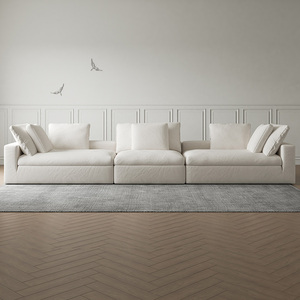 Sofá Modular de Diseño Moderno para Sala de Estar, Sofá <span class=keywords><strong>Cama</strong></span> Seccional con Forma de Nube Blanca, Muebles para el Hogar - Product Image 2