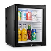 Mini-réfrigérateur compact silencieux pour hôtel de 32 L avec porte en verre, homologué CE/CB/ETL/ROHS