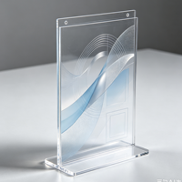 Cornice per Poster Orizzontale in Acrilico Trasparente Personalizzata, Pannello Lucido Spesso 3mm, Facile Montaggio, Espositore Portatile per A4/A3
