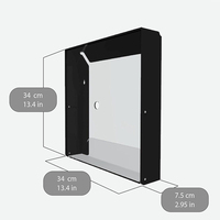 Cadre mural pour album de disques Porte-disques en acrylique Couverture LP Stockage de disques Vitrine acrylique avec tiroir