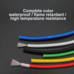 Câble en silicone tressé en <span class=keywords><strong>fibre</strong></span> de verre 1-24 AWG, résistant à la chaleur, isolé en silicone, pour four - Product Image 4