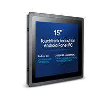 Touchthink fabrika RS485 RS232 yüksek performanslı 15 İnç endüstriyel panel pc bilgisayar android win ve linux sistemi