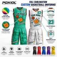Maillot de basket personnalisé vert et blanc All Stars, col en V, imprimé rétro Sun Star, sublimation intégrale, vêtements d'équipe personnalisés en gros, USA