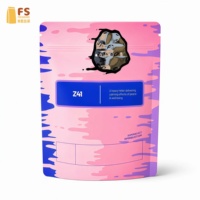 Sacs Mylar personnalisés imprimés, refermables, à fond plat, avec fermeture éclair, design personnalisé, 3,5g 28g, anti-odeur, scellables