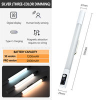 Lampu Sensor Gerak di Bawah Kabinet, Dapat Diisi Ulang USB-C, Lampu LED Magnetik, Otomatis Nyala/Mati, Nirkabel untuk Dapur, Lemari, Lorong