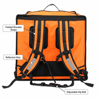 Sac isotherme extensible réfléchissant orange, grand format, avec doublure en aluminium, pour livraison de repas en gros, directement de l'usine