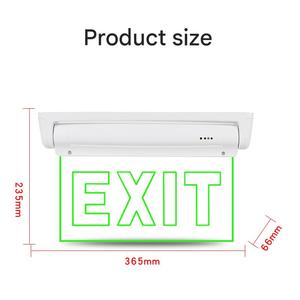 Dấu hiệu thoát hiểm khẩn cấp, LED Edge lit, màu xanh lá cây, nhỏ gọn, tường/Side/TOP mount, pin dự phòng, xoay Acrylic rõ ràng Bảng điều chỉnh - Product Image 4