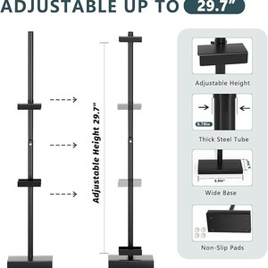 Bview <span class=keywords><strong>Art</strong></span> 29 \ "H đen kim loại Stand-Up <span class=keywords><strong>Tabletop</strong></span> giá vẽ có thể điều chỉnh hình ảnh khung chủ đứng giá vẽ cho hiển thị tác phẩm nghệ thuật - Product Image 2