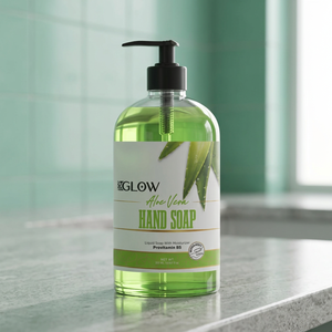 Savon liquide pour les mains à l'aloe vera Top Glow, hydratant, flacon pompe transparent pour le nettoyage domestique, avec logo personnalisé, fabriqué à Istanbul - Product Image 1