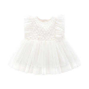 Nouvelle <span class=keywords><strong>Robe</strong></span> d'été sans manches en dentelle et <span class=keywords><strong>tulle</strong></span> pour bébé fille, style princesse, vêtements doux pour nouveau-né - Product Image 2
