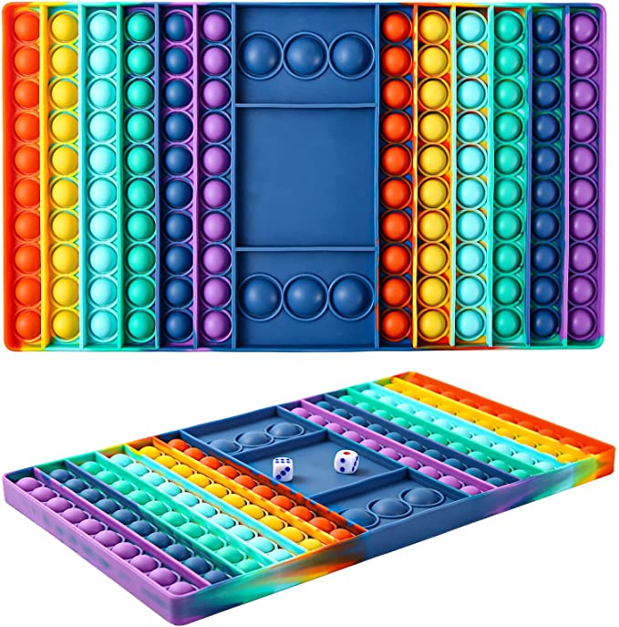 Лидер продаж на Amazon, большая поп-игра, радужная шахматная доска, Поппер пузырьков, сенсорные игрушки