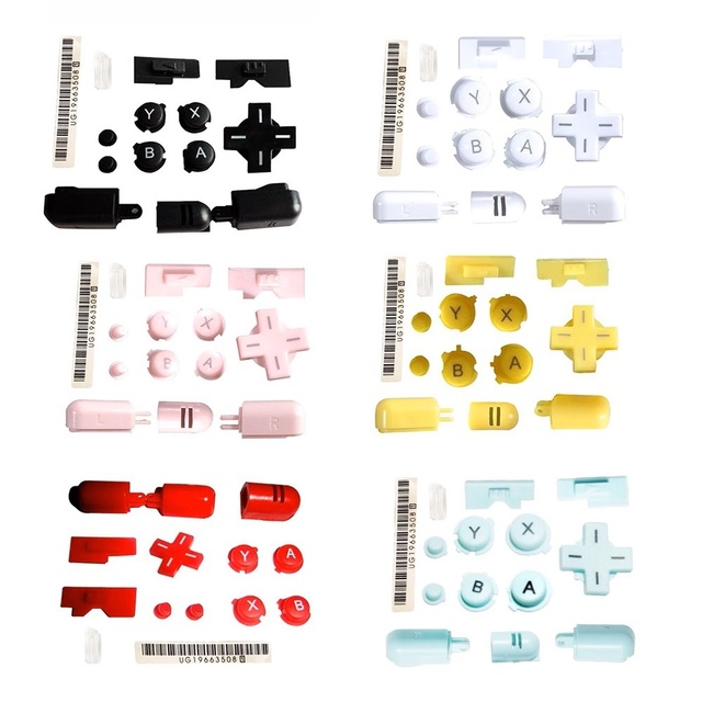 Buttons Replacement for Nintendo DS Lite NDSL Console a B X Y L R D Pad Cross Button Full Button Set