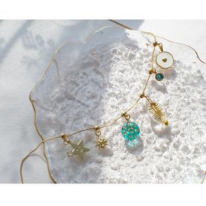 Venta al por mayor de accesorios de joyería DIY de cobre chapado en oro de 18k para mujer, con colgante de circonita de cobre con diseño de sol, estrella y amor, para collares y pulseras - Product Image 2