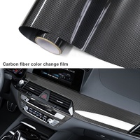 Film en fibre de carbone 6D pour pièces automobiles, extensible, film en fibre de carbone brillant PET, couvre-miroirs, garniture intérieure de carrosserie, film de protection