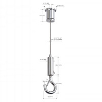 Ensembles d'élingues à câble en acier inoxydable avec mousqueton pour suspension d'éclairage en laiton personnalisé