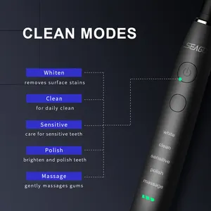 SEAGO-cepillo de dientes eléctrico SG-575, recargable, Sónico, IPX7, con batería de 300 días de duración