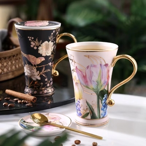 Tazza in Ceramica Stile Pastorale INS, Lusso Discreto, Lavabile in Lavastoviglie e Utilizzabile nel Microonde, Tazza da <span class=keywords><strong>Caffè</strong></span> Minimalista per Donne - Product Image 1