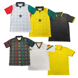 Maillots <span class=keywords><strong>de</strong></span> football <span class=keywords><strong>de</strong></span> l'équipe nationale du Ghana 2026 personnalisables avec noms et numéros, kit d'été respirant, anti-bactérien, séchage rapide, caractéristiques Essien - Product Image 1