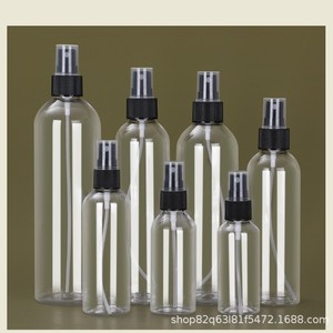 Yuanheng Transparent Spray <b>Bottle</b> 5-500ml Plastic Black Cap Fine Mist Dispenser General Packaging - Product Image 4