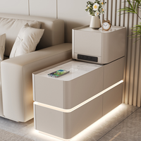 Table de chevet intelligente en bois moderne et meuble canapé avec compartiments cachés pour meubles de salon à la maison