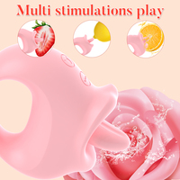 Erwachsenenspielzeug für Frauen Vibrator Zungenlecker 10 Vibrationsmodi 10 Leckmodi Wasserdicht USB-Aufladung Tragbar Diskret Vibro