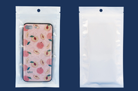 Sac à fermeture éclair blanc transparent auto-scellant CPP + Pearl Film sac en plastique ziplock refermable