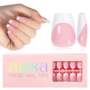 <span class=keywords><strong>Uñas</strong></span> Postizas Cortas y Afiladas Estilo Francés, 180 Piezas, Elegantes Balladina, <span class=keywords><strong>Uñas</strong></span> Acrílicas Reutilizables al por Mayor para Salón - Product Image 1