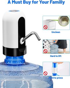 Hot Sale 1200 MA Portable Water Bottle Switch 5 Gallon Water Bottle Dispenser USB Charging Automatic Drinking Water Bottle <b>Pump</b> - Product Image 6
