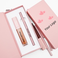 Vente chaude Maquillage Lip Liner Emballage Rouge à lèvres et Lip Liner Combo 2 en 1 Étanche Smudge Proof Vegen Lipstick Lip Liner Kit