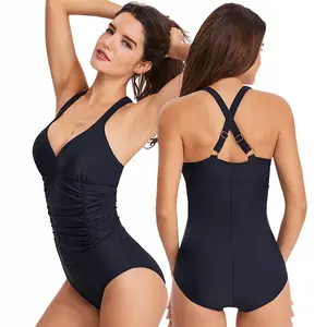 wholesale Women's Swimsuit One Piece Solid Adult Team Colors one piece swimwear