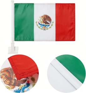 Drapeaux mexicains pour voitures, drapeau mexicain en polyester double face de 12 x 18 pouces, adapté aux voitures, aux maisons, aux chambres et aux jardins… - Product Image 2