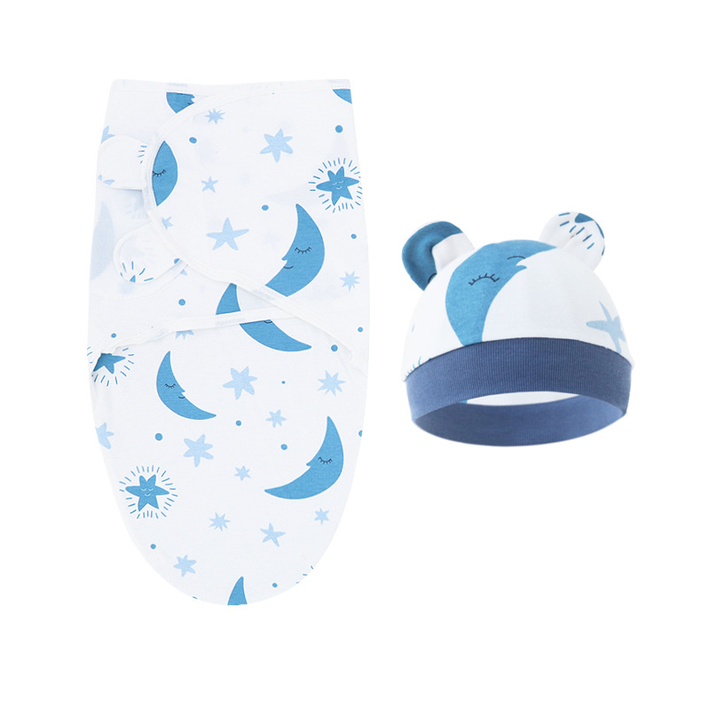 Lanyueyang-swaddling blanket + hat