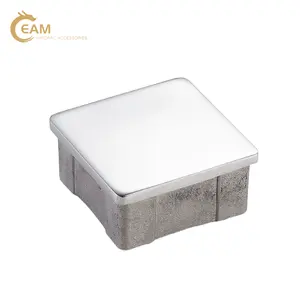 GOMA costruzione Hardware scala corrimano in acciaio inox tappo terminale quadrato 40*40/50/50 copertura terminale ringhiera