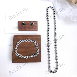 Conjunto de Joyería Clásico de la <span class=keywords><strong>Serie</strong></span> Angel Crystal de Alta Gama, Collar, Pulsera y Aretes, Regalo para Mujer - Product Image 2