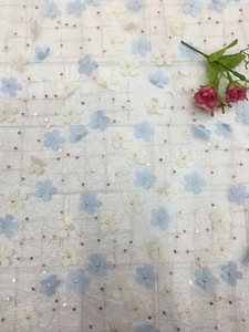 Lưới ba chiều Laser dòng lưới trừu tượng hình học Jacquard thổ cẩm vải 100% <span class=keywords><strong>Acrylic</strong></span> thêu đám cưới vải - Product Image 4