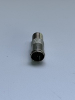 Conector Coaxial Hembra a Macho de Aleación de Zinc, Adaptador de Antena de TV CATV de 75 Ohmios, Conexión Rápida, Niquelado