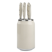Support de rangement pour couteaux de cuisine en acier inoxydable épaissi à un seul niveau, support rotatif pour couteaux en plastique, insert pour le rangement de la vaisselle