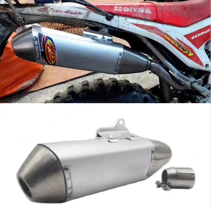 51: عالمي للدراجات النارية كاتم صوت عادم الدراجات النارية الهروب موتوكروس ل KTM ldim EXC WR450 CRF150F CRF250F