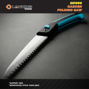 Landing Folding Hand <b>Saw</b> Wood Pruning Tool High Carbon Steel Blade Triple Teeth Ergonomic Garden Tree Cutting Blue/Black 551090 - Product Image 2